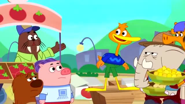 豆小鸭  格雷格又想捉弄笨笨的豆小鸭