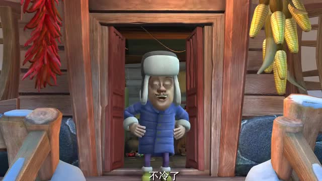 熊出没光头强穿上新的靴子,一出门就摔成狗啃泥