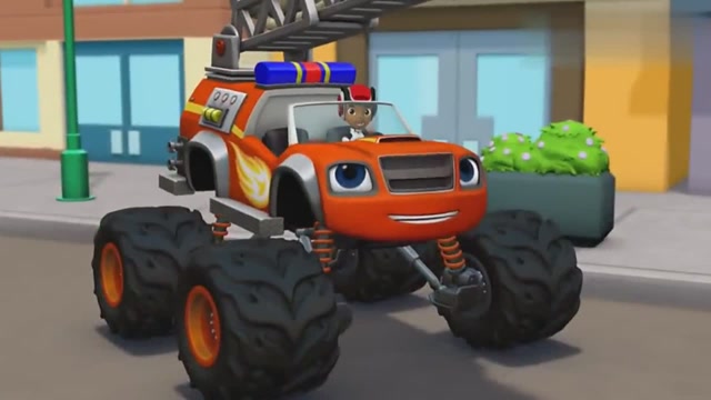 厉害,对付巨大冰激凌球,还是飚速消防车怪兽机器有办法