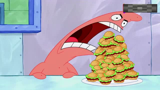 海绵宝宝:动漫版大胃王比赛,情节太惊心动魄了,夸张到不行!