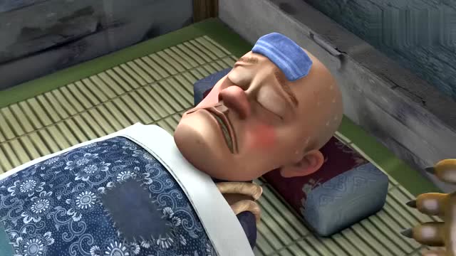 熊出没:光头强被熊二泼洗脚水发烧了,熊氏医术真高明