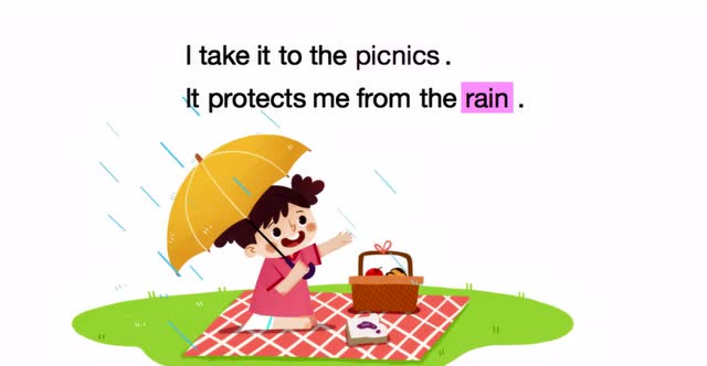 英文绘本《my umbrella》可爱的小伞