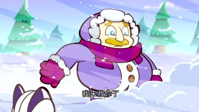 开心超人联盟小心超人受伤晕倒在雪地里被大雪掩埋了