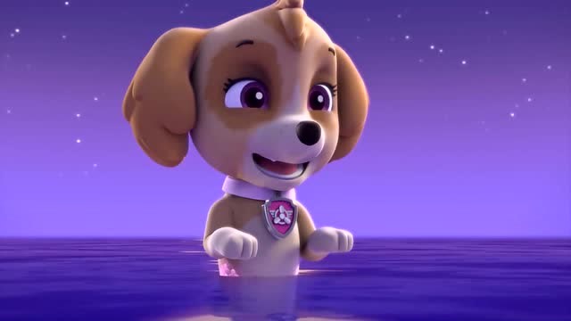 汪汪队立大功全集:人鱼狗碰了一下天天的鼻子,天天也变成人鱼狗了