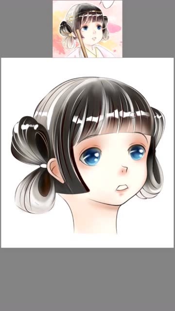 临摹走路摇,画个娃娃脸