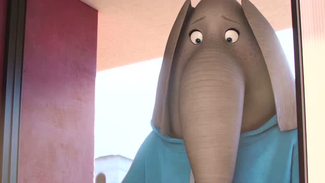 欢乐好声音:剧场倒了,考拉老板很伤心,大象去劝导但没有用