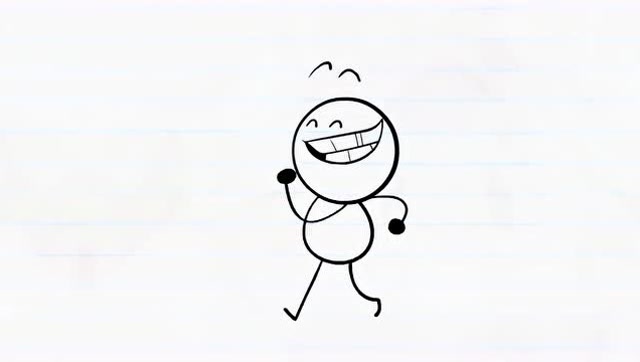 搞笑铅笔画小人:铅笔人终于恢复双腿,可以正常行走了