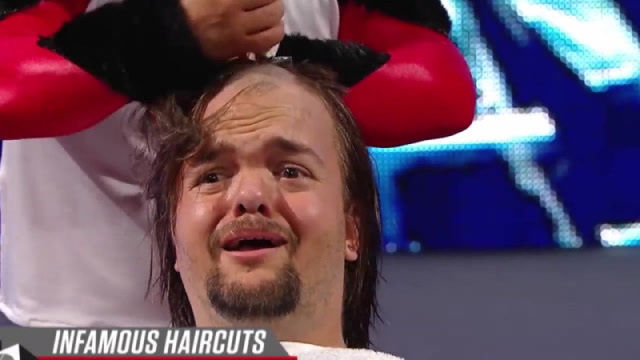 wwe现场的各种"剃头",小霍斯惨遭捆绑,被直接理成光头