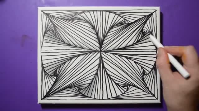 让人眼花缭乱的创意曲线,当中的绘画规律你看懂了吗?