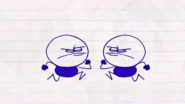 创意铅笔动画:镜子中的自己