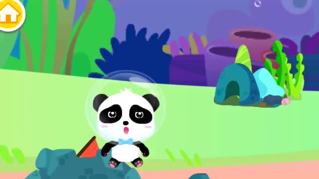 宝宝巴士-大螃蟹用两个大剪子帮奇奇把缠住的海草给剪掉了