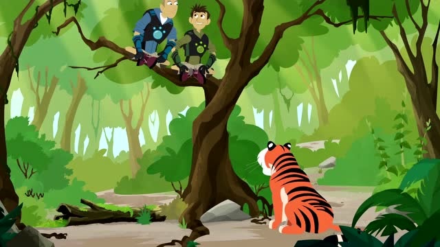 动物兄弟5:被老虎盯上的马丁和克里斯,如何逃离树底下的老虎?