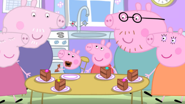 熊猫先生故事会  小猪佩奇的弟弟乔治喜欢吃饼干,他把好吃的饼干放