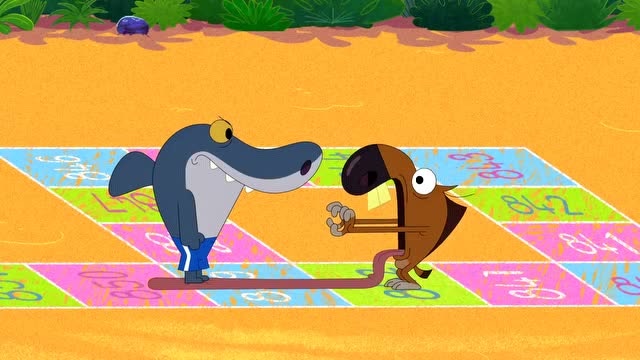 鲨鱼哥和美人鱼鲨鱼哥踩到土狼狗的舌头土狼狗动都动不了了