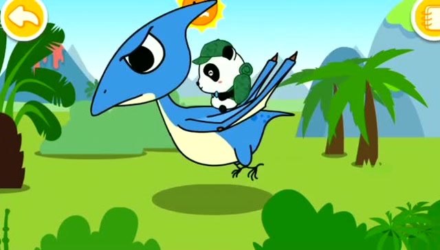 宝宝巴士:翼龙是食肉动物,他可以飞到高高的天空哦!