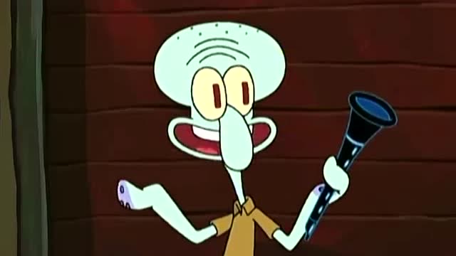 海绵宝宝-章鱼哥当团长,教大家吹笛子!