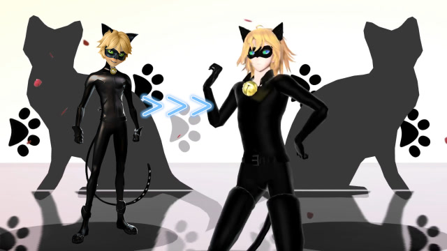 瓢虫雷迪mmd:黑猫诺儿个人"表演秀",艾俊扭起腰来太妖娆了