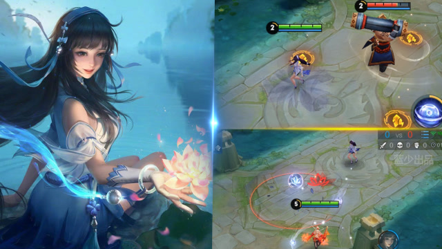 蓝少王者荣耀:西施一技能控制测评,这个英雄的被动厉害了!