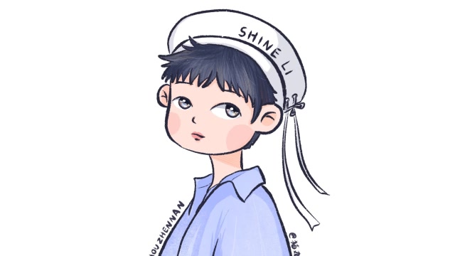 周震南手绘头像简笔画教程超级简单网友这也太像了吧