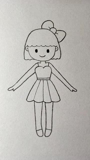 画可爱的女宝宝