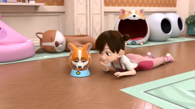 飞狗mocoyummy一直盯着moco吃饭moco好不自在啊