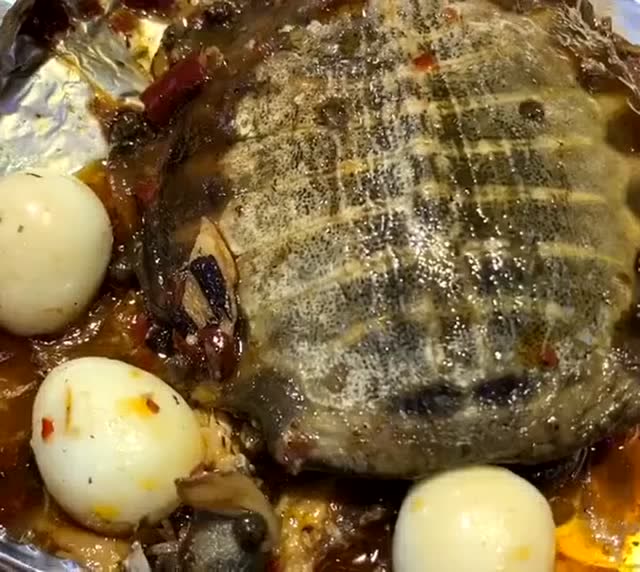 48块钱一份的锡纸麻辣小甲鱼,我一下能吃6份