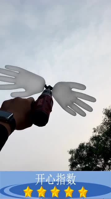 摇着花手飞走了