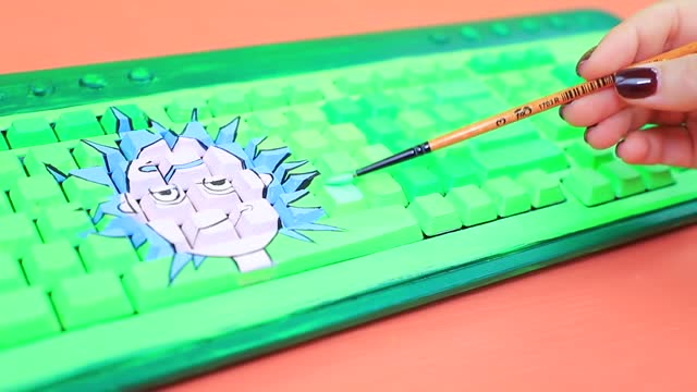 儿童手工制作电脑键盘图片