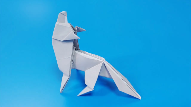 宝宝学折纸:慢动作教你做狼,提升动手能力的启蒙视频宝妈来学习