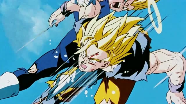 七龙珠:悟空贝吉塔超二气功波对决,躲闪速度很快,打得不分上下