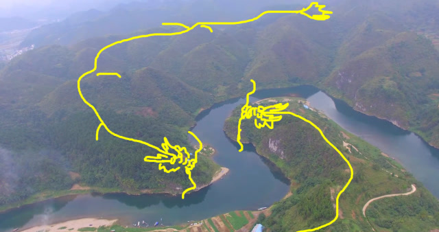 此地双龙饮水,山水有相逢,多年难得一见的风水宝地