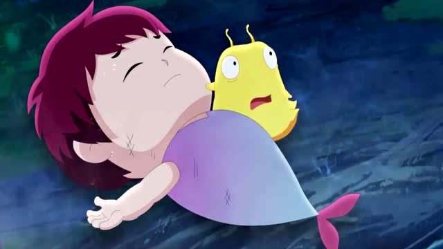 咕噜咕噜美人鱼2:咕噜被埋在了石头底下,泪珠拼劲全力救出咕噜