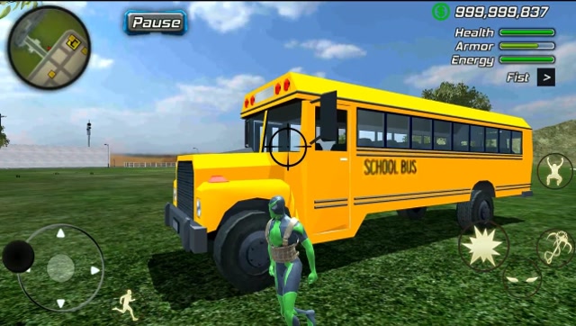 青蛙绳索英雄:青蛙君发现一辆校车,开始完成接送任务