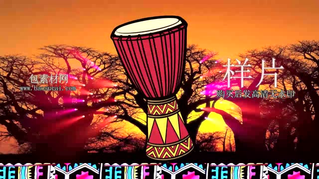 非洲鼓舞蹈背景视频素材演出晚会舞台led大屏幕