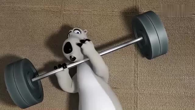 倒霉熊:去健身的小熊熊要注意安全了