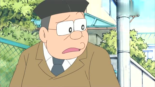 哆啦a梦:老师到了大雄家门口,这下可惨了,大雄要完蛋了