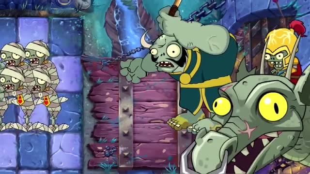 植物大战僵尸动画:会爆炸的向日葵对战木乃伊僵尸僵尸暗龙!