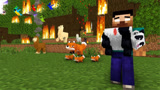 Minecraft动画《森林危机》，him与同伴拯救动物们！