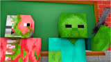 Minecraft动画《趣味课堂》，僵尸猪和僵尸课堂上非常嚣张！