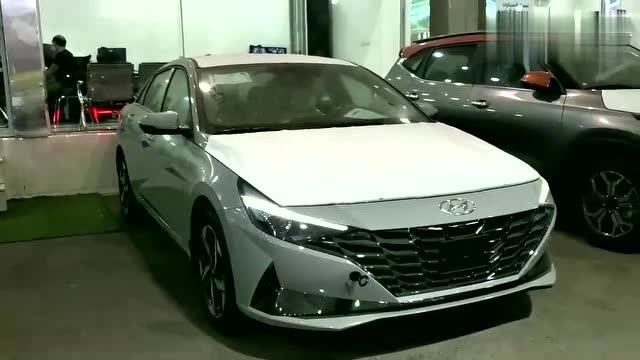 2021款现代伊兰特水泥灰版详细实拍,买不买自己做个参考!