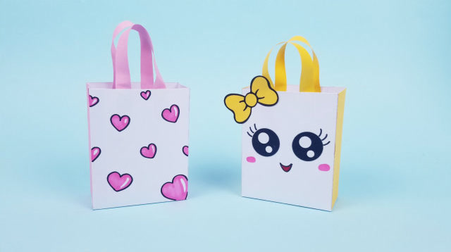 用卡纸,做一个简单又漂亮的,迷你礼物袋!