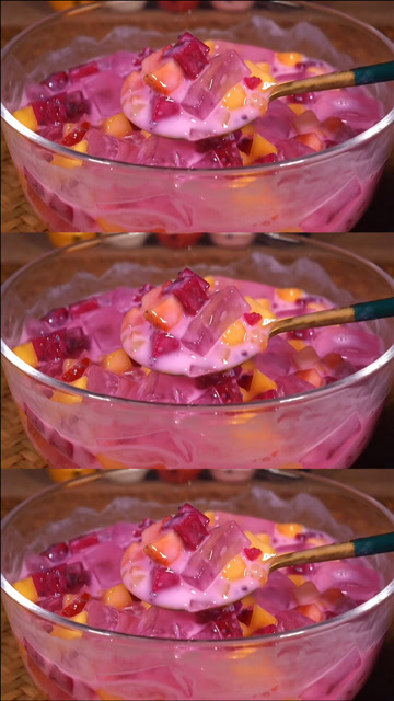 今日美食:高颜值水果捞冰粉,好吃还实惠,简单易学0失败