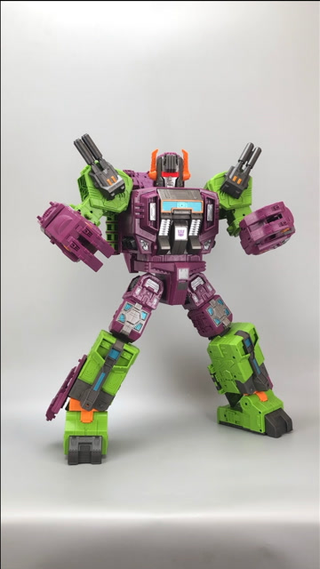 变形金刚地出系列泰坦级萨克巨人含两种变形流程赛博坦之战三部曲