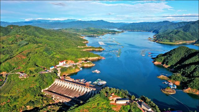把水丰水库说成辽宁第一大水库有误,涉及两国问题,湖光山色真美