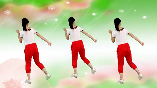 健身操《玩腻》动感活力,强身健体,背面