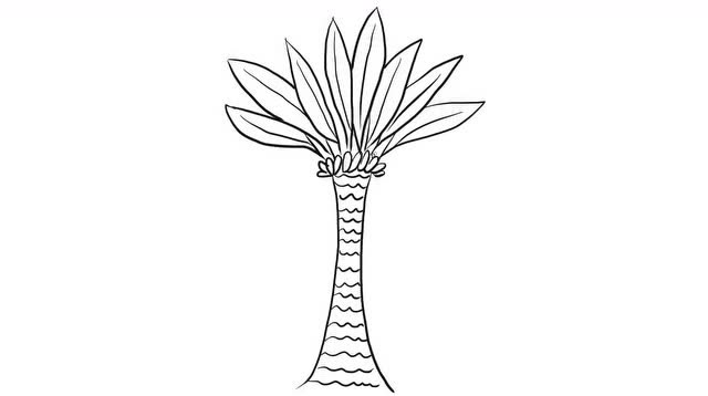 侏罗纪时代树木儿童亲子简笔画宝宝轻松学画画