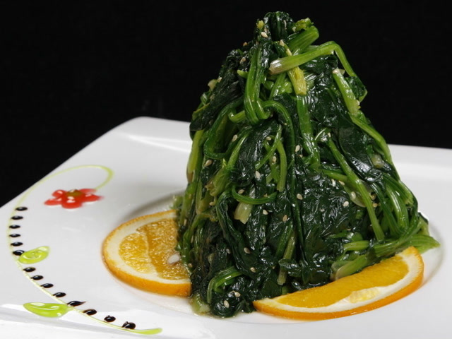 简单易做的芥末菠菜,夏日凉菜的首选