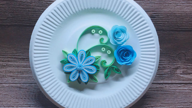 衍纸新手入门教程-创意衍纸纸盘画