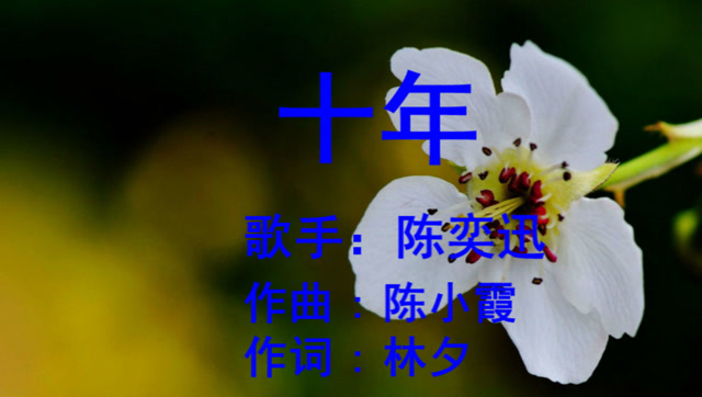 陈奕迅成名歌曲《十年》