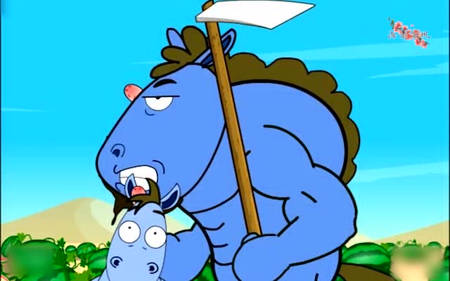 喜羊羊与灰太狼:大河马呆这小河马去干什么,还带着棍子